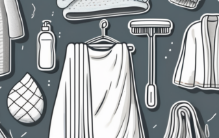 Various household items like a towel