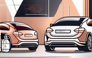 Various car polish products arranged neatly on a table