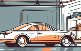 A car undergoing dry cleaning