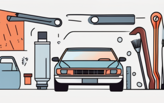 A car with a highlighted windshield