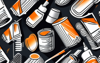 Several different types of car paint scratch removers placed next to a shiny