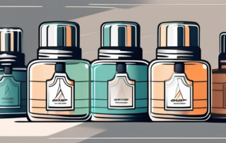 Several different types of car polish bottles lined up