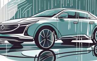 A car with gleaming windows