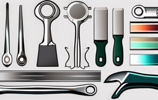 Various chrome trims in different stages of polishing