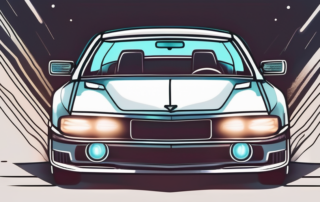 A car viewed from the front