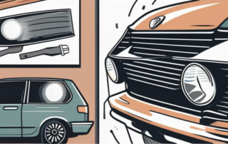 A pair of car headlights