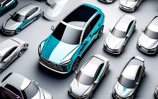 A car covered with a sleek