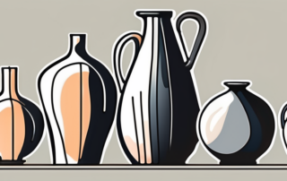 Various ceramic items like pots