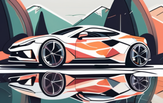 A car with a glossy