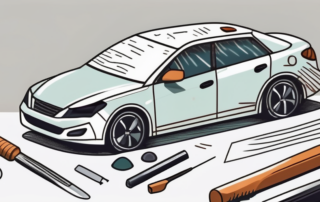 A car with visible scratches on its surface