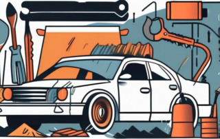 A car with a visible dent