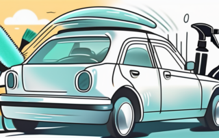 A car with a gleaming windscreen