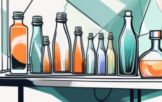 Various glass objects like a window