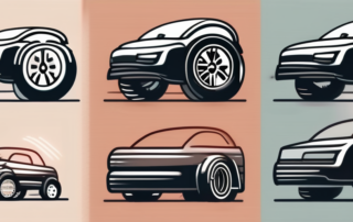 Various car tires in different stages of refreshment