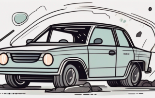 A car with broken headlights