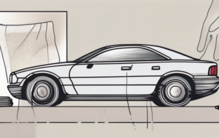 A car with a small scratch on it