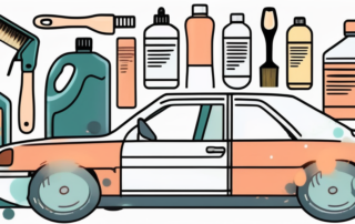 A car with various plastic parts highlighted