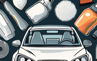 A selection of professional car polishing tools