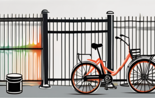 Various metal objects such as a fence