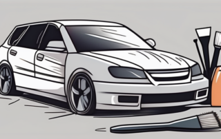 A car with visible deep scratches on its surface