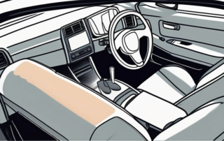 A car interior being meticulously cleaned