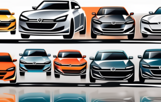 Various car models in different colors