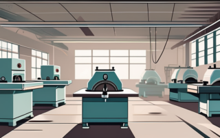 Several different models of polishing machines side by side