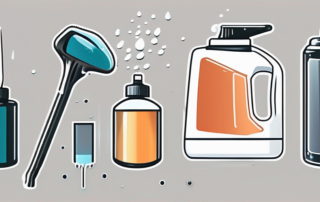 Various tools such as a spray bottle