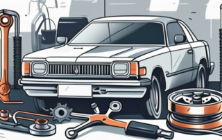 A car engine open with a visible timing chain