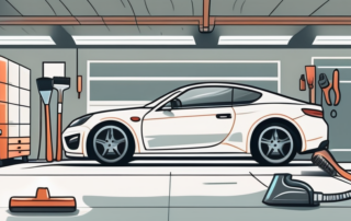 A car being detailed