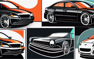 A selection of top-quality black car polish products arranged on a glossy car hood