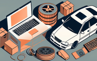 Various car parts like tires