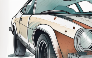 Two car underbodies side by side