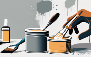 A primer adhesive being applied to a surface