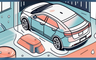 A car being cleaned
