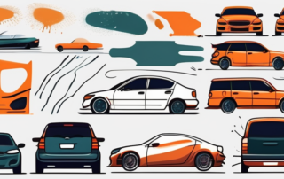 Various car parts such as a door