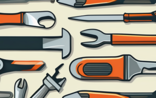 Various tools like a wrench
