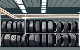Several tires stored properly in a cool