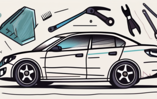 A car with visible scratches on its surface