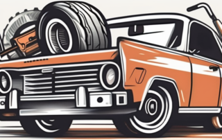 Various car parts such as an engine