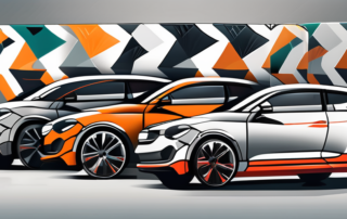 A selection of high-quality car wrapping foils in various colors and textures