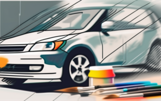 A car license plate being covered by a non-descript blur or pixelation effect