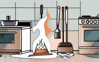 A stove with burnt foil in it