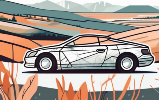 A car with partially peeled off foil wrap