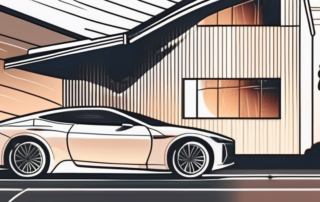 A car gleaming under sunlight