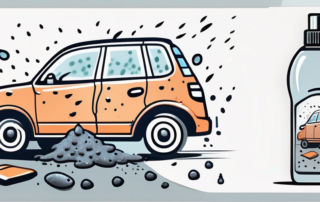 A car with bird droppings on it