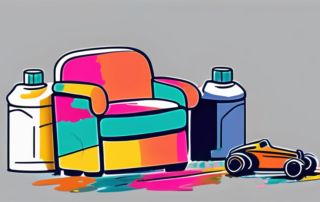 Various plastic items like a chair