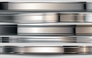 Several high-quality metal chrome strips in various designs