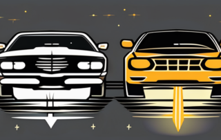 Three different car headlights symbols representing parking lights