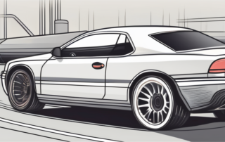 A car exhaust system with a highlighted flex pipe